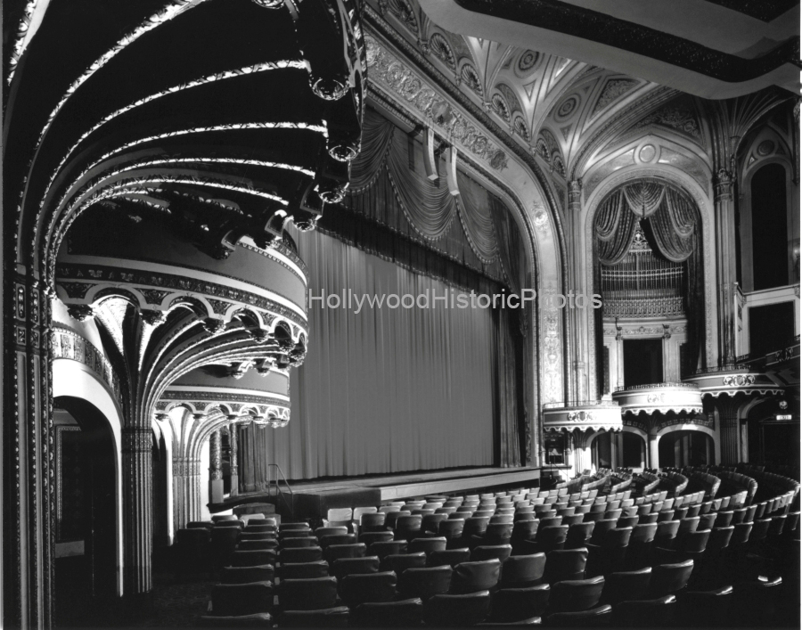 Orpheum Theatre-interior 1931 audience seating, screen curtain and stage 842 So. Broadway.jpg